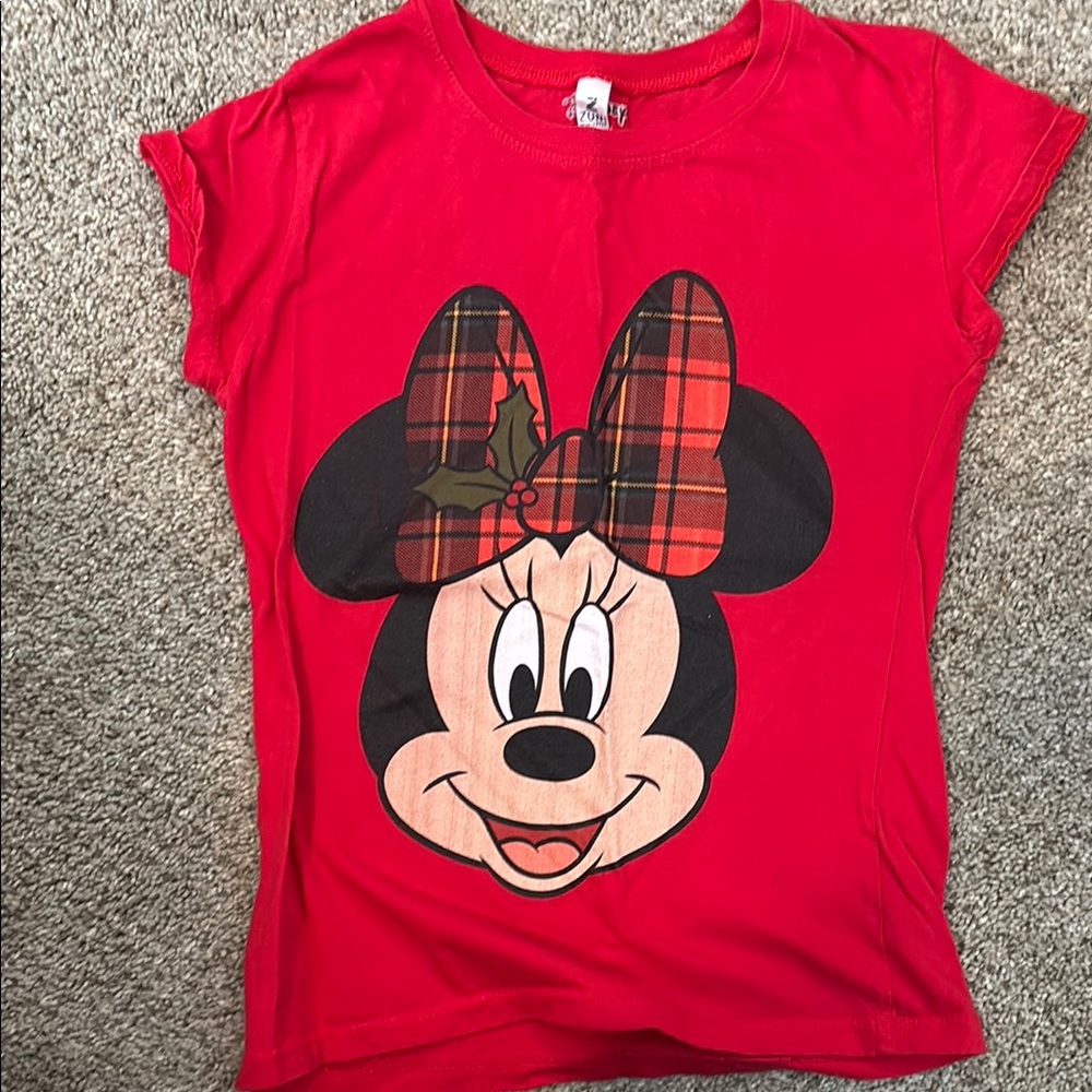 Disney Red Minnie Mouse Kids T-Shirt